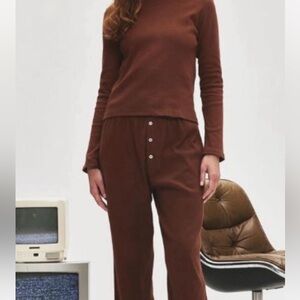 New Parke Set: ribbed cotton boxer pants and top